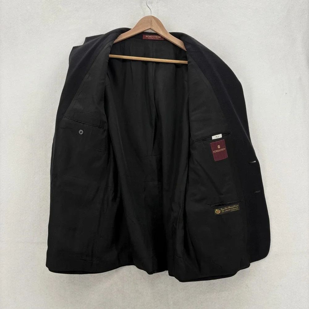 Loro Piana Nordstrom Blazer Mens 42S Black 100% Camelhair Sport Coat USA Career